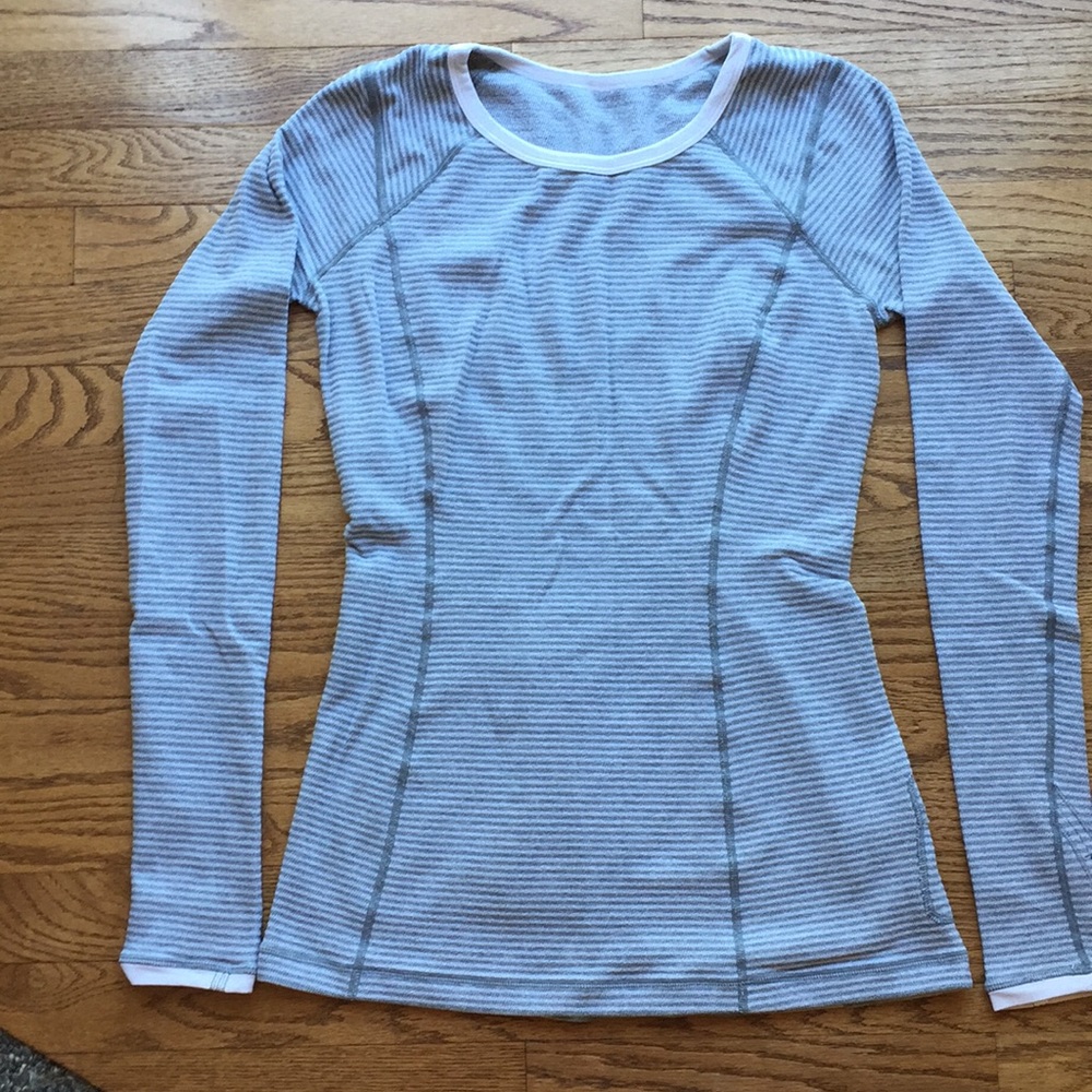 Lululemon reversible LS, rulu fabric, sz 6